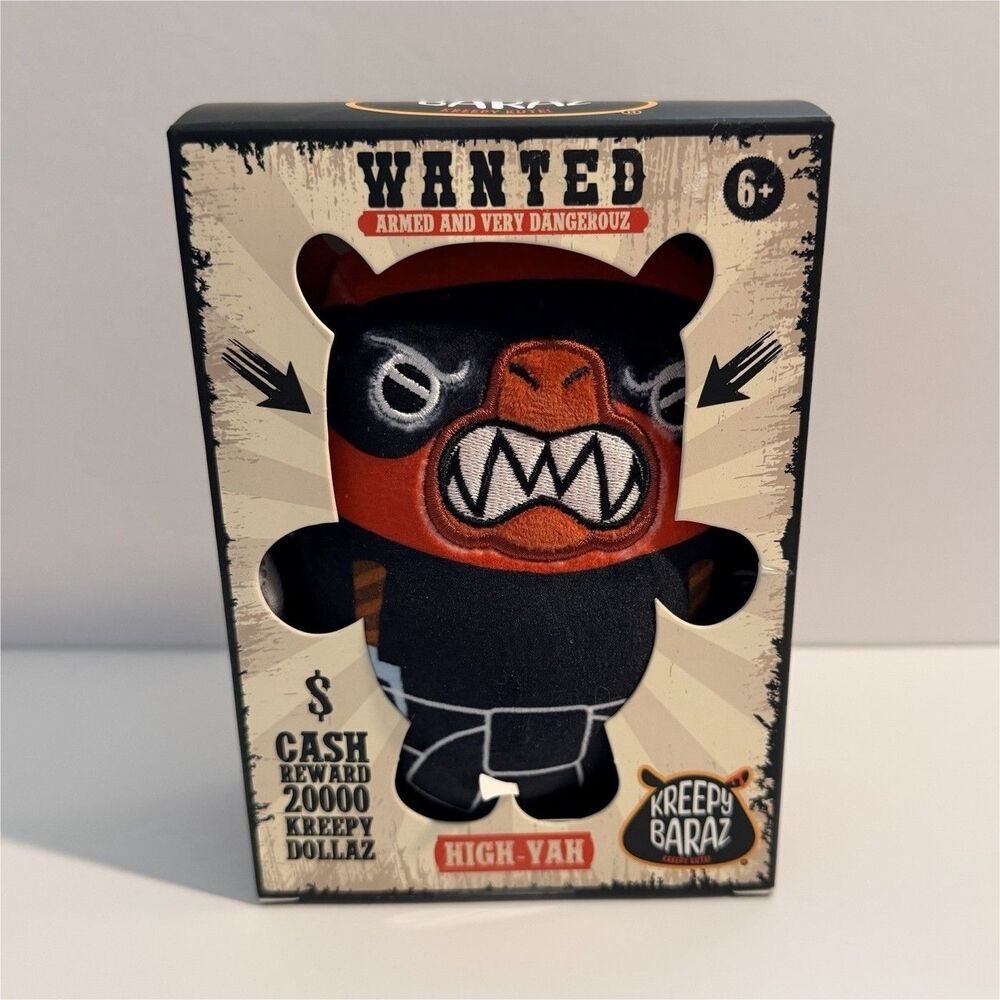 Kreepy Baraz High-Yah Toy Collectible Plush Original Unopened Box, NEW